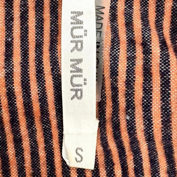 Anthropologie Mur Mur Boho Hoodie Embroidered Blue Striped Cotton Top Size S - Picture 7 of 7